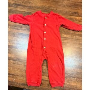 Rare Vintage Osh Kosh B'gosh pajama with button up back flap. Size 18 months.